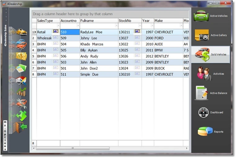 auto sale dealer software