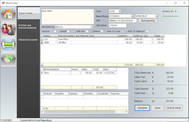 car dealer garage repair software