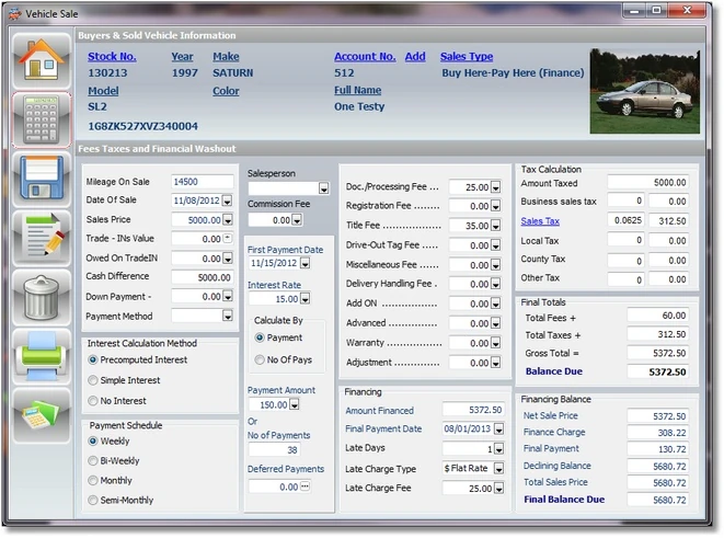 dealer car sale software